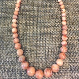 Tiger Eye Brown Beaded Necklace 15"